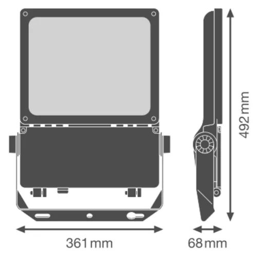 LED-es reflektor kültéri spotlámpa 130W 20800lm IP66 4000K fehér reflektor Ledvance