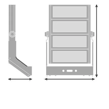 LED-es reflektor kültéri spotlámpa szabályozható 1200W 155000lm 5700K IP66 szürke reflektor Ledvance