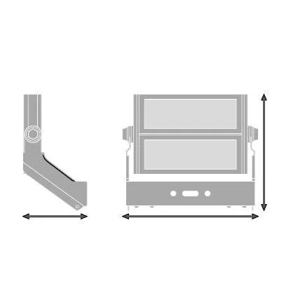 LED-es reflektor kültéri spotlámpa szabályozható 600W 80500lm 5700K IP66 szürke reflektor Ledvance