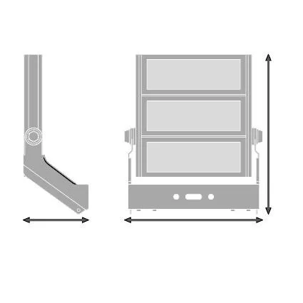 LED-es reflektor kültéri reflektorfény szabályozható 900W 121000lm 5700K IP66 szürke reflektor Ledvance