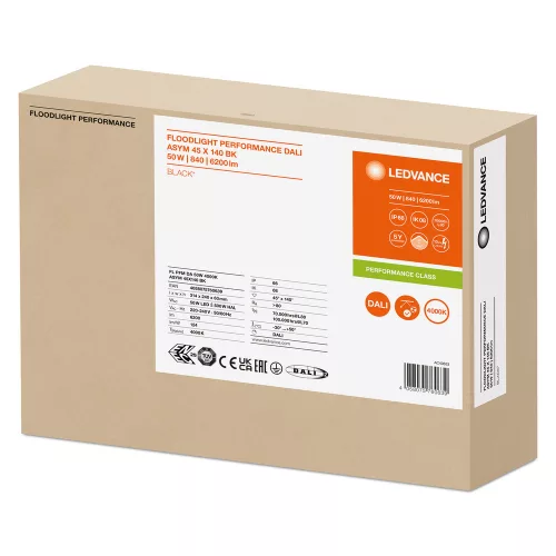 LED-es reflektor kültéri spotlámpa szabályozható 50W 6200lm 4000K IP66 fekete reflektor Ledvance