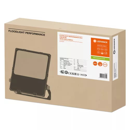 LED-es reflektor kültéri spotlámpa szabályozható 150W 21000lm 4000K IP66 fekete reflektor Ledvance