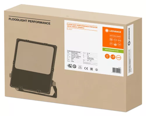 LED-es reflektor kültéri spotlámpa 150W 21000lm 4000K IP66 fekete reflektor Ledvance