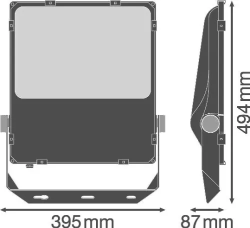 LED reflektor kültéri spotlámpa 200W 26400lm 3000K IP66 fekete reflektor Ledvance