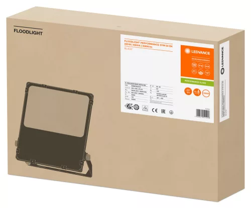 LED-es reflektor kültéri spotlámpa 200W 28000lm 4000K IP66 fekete reflektor Ledvance