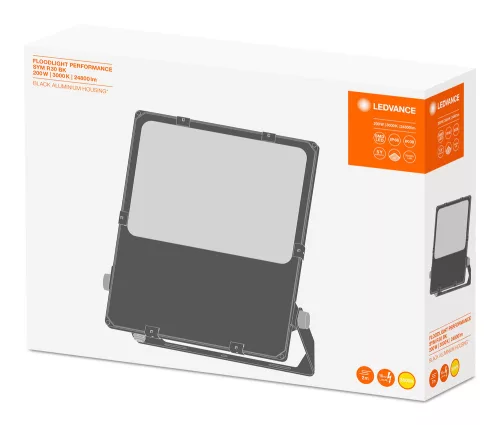 LED reflektor kültéri spotlámpa 200W 24800lm 3000K IP66 fekete reflektor Ledvance