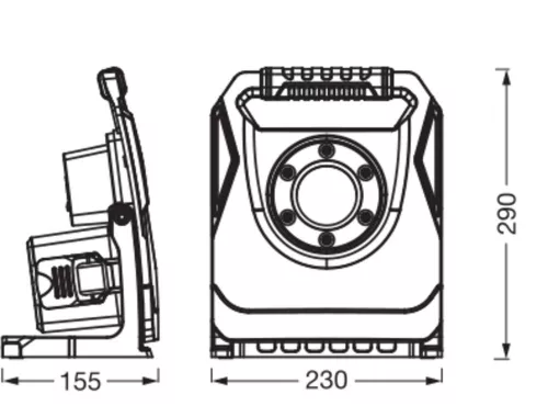Floodlight LED spotlámpa újratölthető állványon hordozható munkavégzés 40W 4500lm 6500K IP54 Black Worklight Ledvance
