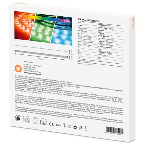 LED szalag 24V 67W 300LED RGB 10mm 5m Ledvance