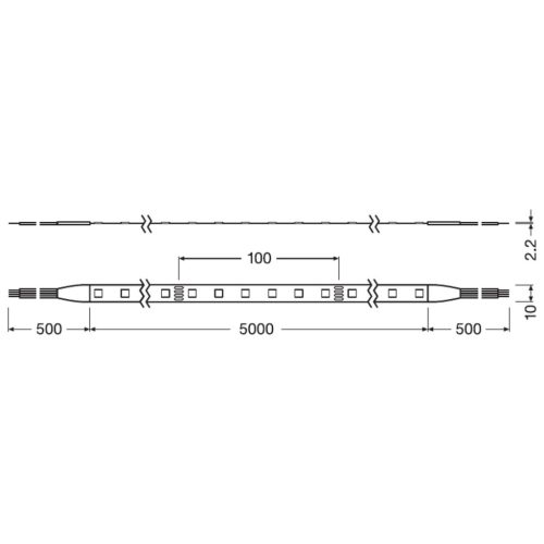 LED szalag 24V 67W 300LED RGB 10mm 5m Ledvance
