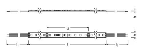 LED szalag szalag 24V 24W 350LED  8mm 5m Ledvance