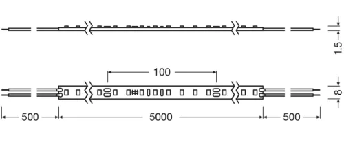 LED szalag 24V 40W 350LED Meleg 5m LEDVANCE