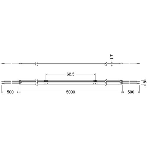 LED szalag COB szalag 55W semleges IRC90 Ledvance teljesítmény 5m