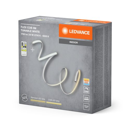 LED szalagos lámpa távirányítós 5m 35W szabályozható meleg fehér LEDVANCE