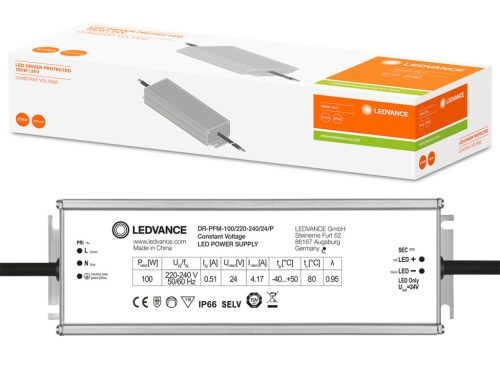 Hermetikus állandó feszültségű tápegység LED szalagokhoz 100W 24V DC IP66 Ledvance