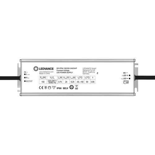 Hermetikus állandó feszültségű tápegység LED szalagokhoz 150W 24V DC IP66 Ledvance