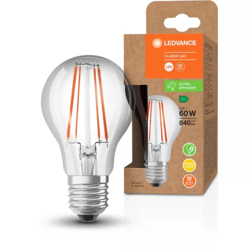 E27 A60 LED izzó 4W = 60W 840lm 3000K 300° LEDVANCE