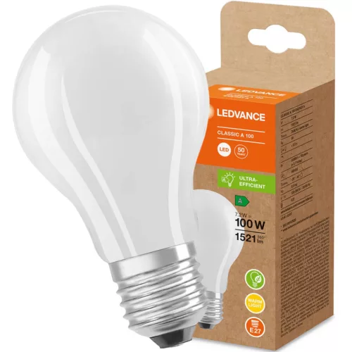 E27 A60 LED izzó 7.2W = 100W 1521lm 3000K 300° LEDVANCE