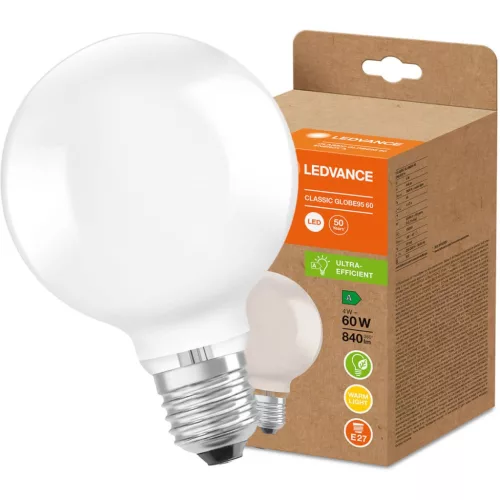 E27 G95 LED izzó 4W = 60W 840lm 3000K 320° LEDVANCE
