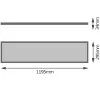 Felületre szerelhető / Süllyesztett LED panel KAZETTA 120x30cm 32W UGR19 3000K 3600lm 4IN1 LEDVANCE