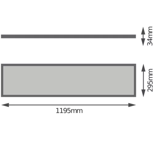 Felületre szerelhető / Süllyesztett LED panel KAZETTA 120x30cm 32W UGR19 3000K 3600lm 4IN1 LEDVANCE