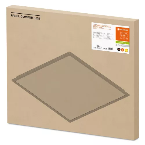 LED Panel Irodai Mennyezeti Lámpa 33W 4320lm 3000K Meleg, Szabályozható, Felületre Szerelt, Süllyesztett, Fehér 62x62cm UGR19 Comfort Ledvance