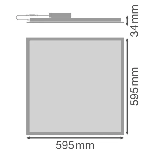 Süllyesztett LED panel 60x60cm 33W 4000K UGR<19 COMPACT LEDVANCE