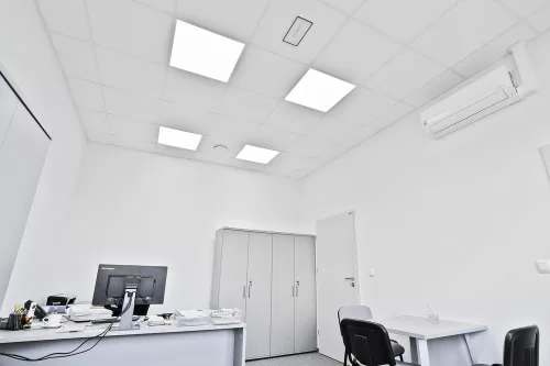 LED panel mennyezeti lámpatest 33W 3630lm 3000K Meleg, szabályozható fényerejű, felületre szerelhető, süllyesztett, fehér, 60x60cm, kompakt, Ledvance