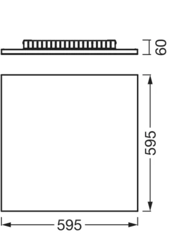LED mennyezeti panellámpa keret nélküli négyzet alakú fehér 40W 3000K meleg LEDVANCE