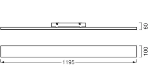 LED mennyezeti panel lámpa keret nélküli fehér 35W 3000K meleg LEDVANCE