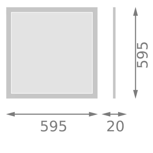 LED panel mennyezeti lámpatest 35W 4200lm 4000K semleges 60x60cm integrált fehér Ledvance