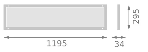 LED panel mennyezeti lámpatest 35W 3675lm 4000K semleges 120x30cm integrált fehér Ledvance