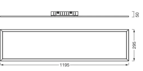 LED mennyezeti panellámpa téglalap fehér 120cm 36W 4000K semleges LEDVANCE