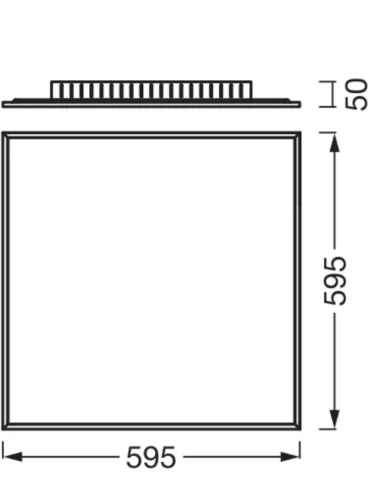 LED mennyezeti panel lámpa négyzet alakú fehér 60cm 36W 3000K meleg LEDVANCE