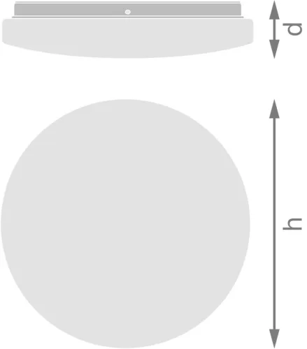LED Mennyezeti Lámpa Felületre Szerelt 24W 1800lm 3000K Meleg Fehér IP44 Hangérzékelővel Mennyezeti Ledvance