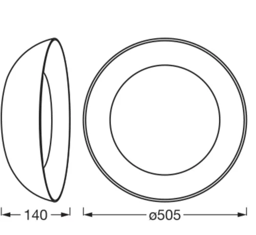 Dekoratív LED mennyezeti lámpa 36W 3000K meleg dekoratív fekete fa LEDVANCE