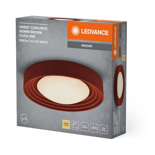 LED mennyezeti lámpa dekoratív beton szabályozható 24,5 W 3000K meleg barna LEDVANCE