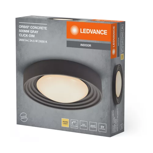 LED mennyezeti lámpa dekoratív beton fényerőszabályzó 24.5W 3000K melegszürke LEDVANCE