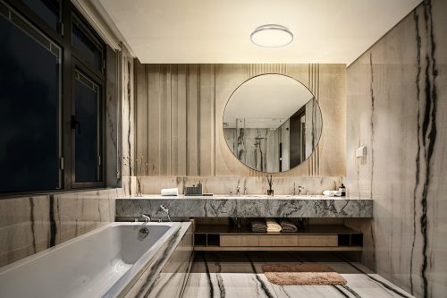 LED mennyezeti lámpa fürdőszobai lámpa mennyezeti lámpatest 18W IP44 CCT 3000K-4000K Chrome LEDVANCE