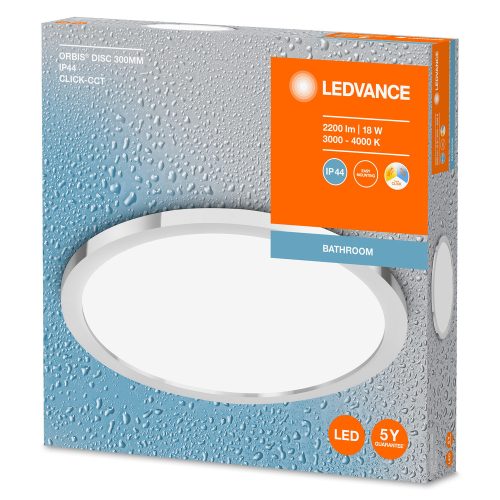 LED mennyezeti lámpa fürdőszobai lámpa mennyezeti lámpatest 18W IP44 CCT 3000K-4000K Chrome LEDVANCE