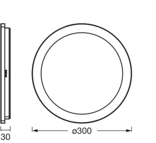 LED mennyezeti lámpa fürdőszobai lámpa kör mennyezeti lámpatest 22W IP44 CCT 3000K-4000K Chrome LEDVANCE
