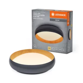   LED mennyezeti lámpatest, szabályozható 24W 3000K meleg fekete fa LEDVANCE