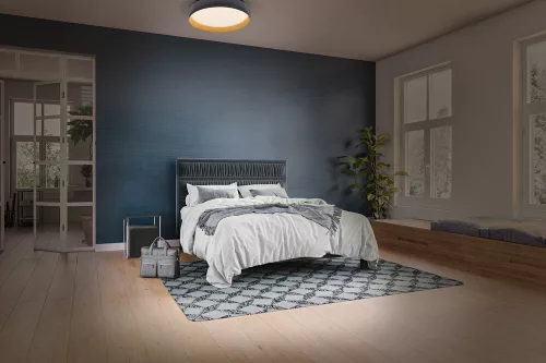 LED mennyezeti lámpatest, szabályozható 24W 3000K meleg fekete fa LEDVANCE