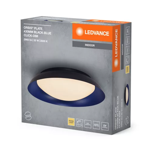 Mennyezeti LED lámpa dekoratív fényerő szabályozható fekete kék 35W 3000K meleg LEDVANCE