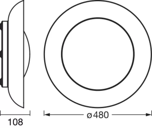 Mennyezeti LED lámpa dekoratív fényerő szabályozható fekete kék 45W 3000K meleg LEDVANCE