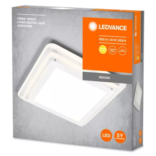 Mennyezeti lámpa LED mennyezeti lámpatest 38W 45cm dekoratív négyzet fehér LEDVANCE