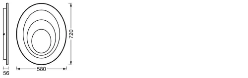 Mennyezeti lámpa LED mennyezeti lámpatest 63W 72cm dekoratív kerek fehér LEDVANCE