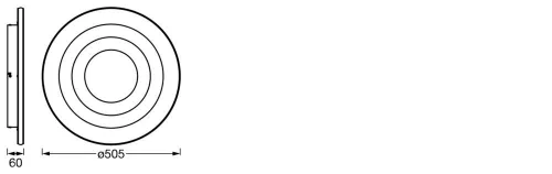 Mennyezeti lámpa LED mennyezeti lámpatest 42W 50,5cm 2400lm dekoratív kerek fehér LEDVANCE