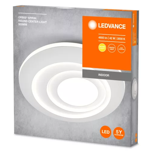 Mennyezeti lámpa LED mennyezeti lámpatest 42W 50.5cm 2400lm Kerek Dekoratív Fehér LEDVANCE