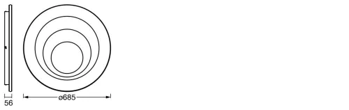 Mennyezeti lámpa LED mennyezeti lámpatest 63W 68,5cm 2300lm dekoratív kerek fehér LEDVANCE