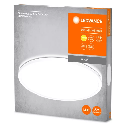 Mennyezeti lámpa LED mennyezeti lámpatest, szabályozható 22W 40cm 3000K meleg fehér vékony LEDVANCE